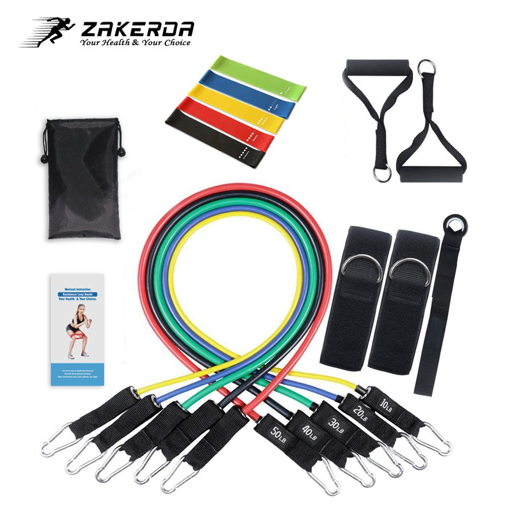 Zakerda, 100% натуральный латекс, гимнастика, подтягивание, сопротивление, петля, набор упражнений, трубы, ленты