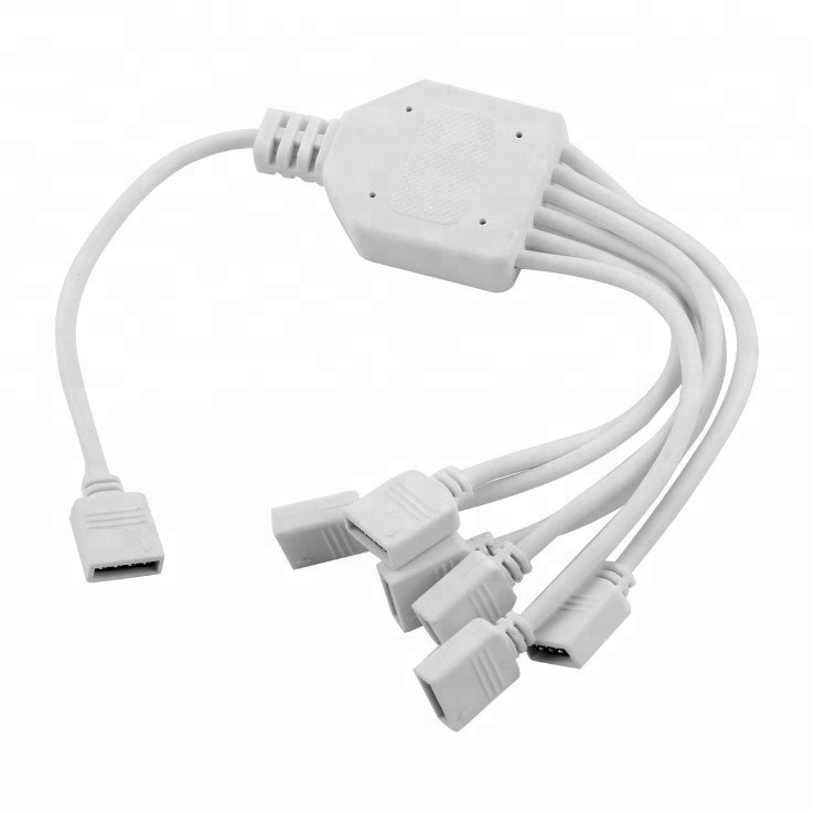 2 в 1 RGB Светодиодные полосы удлинитель с 4 контактный разъем для LED RGB ленты Светодиодные полосы света разъем splitter