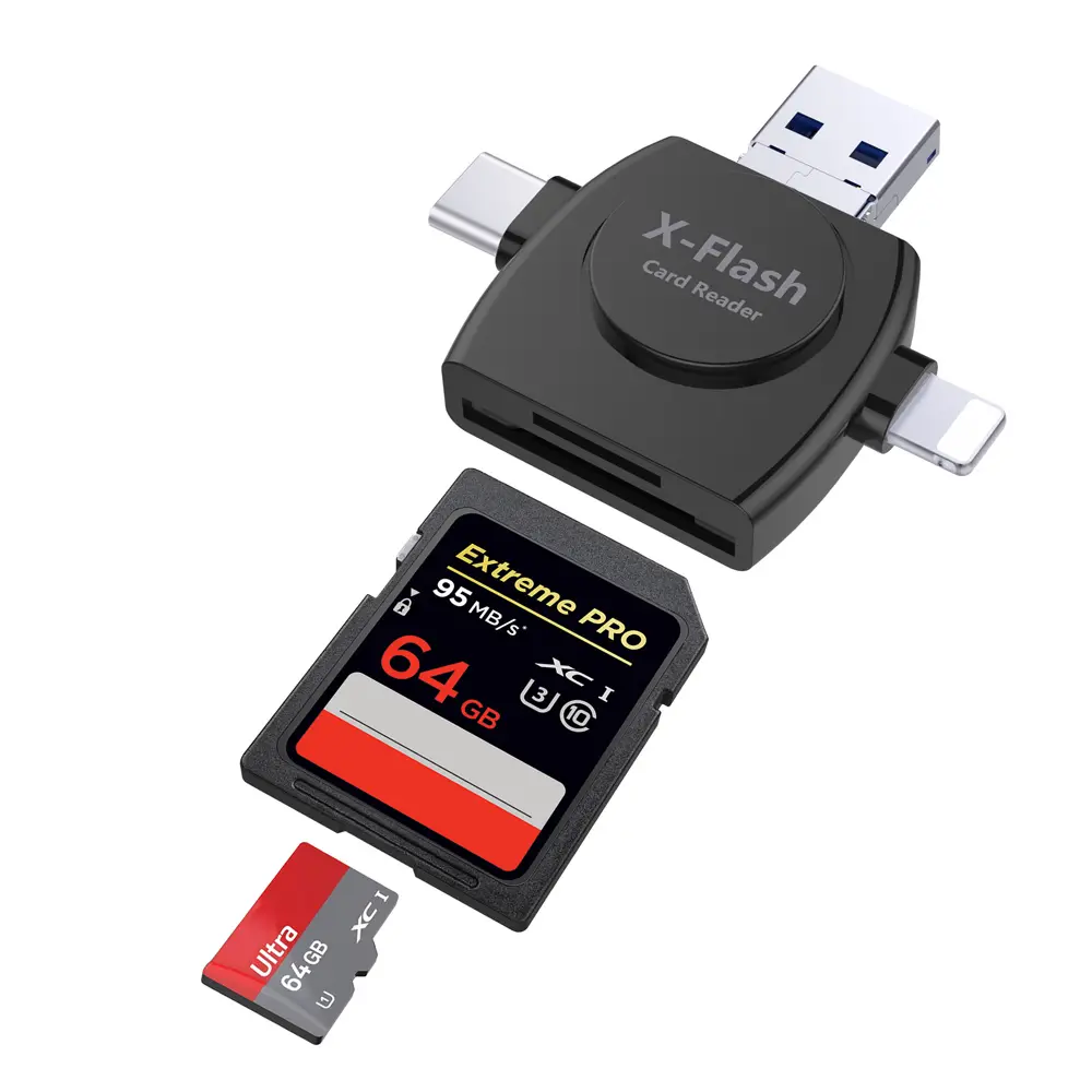 ГОРЯЧАЯ круглая форма 3 в 1 Micro Usb Otg Tf Sd MultiCardReader Пользовательский логотип