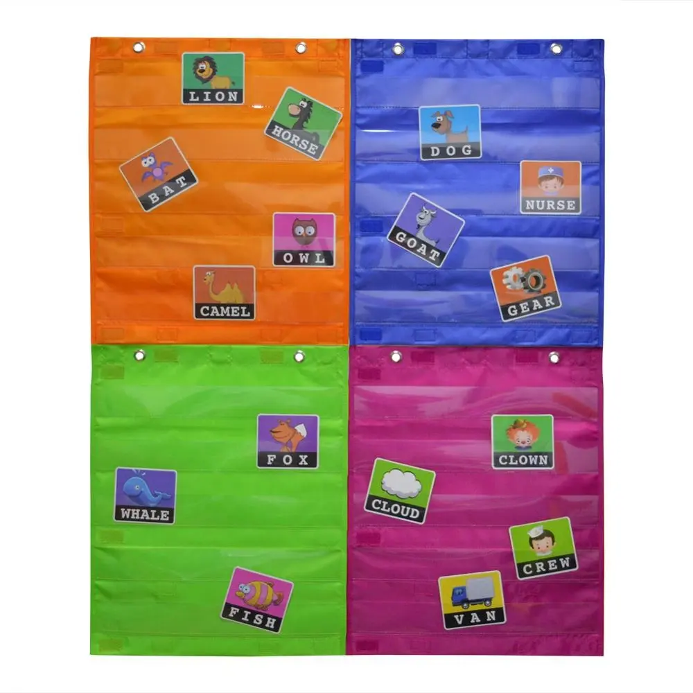 Assorted 4 Pack Magnetic Pocket Chart Squares Magnetic Connecting Pocket Charts