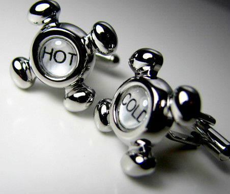 Best Gifts Father's Day Metal Hot And Cold Tap Cufflinks For Sale