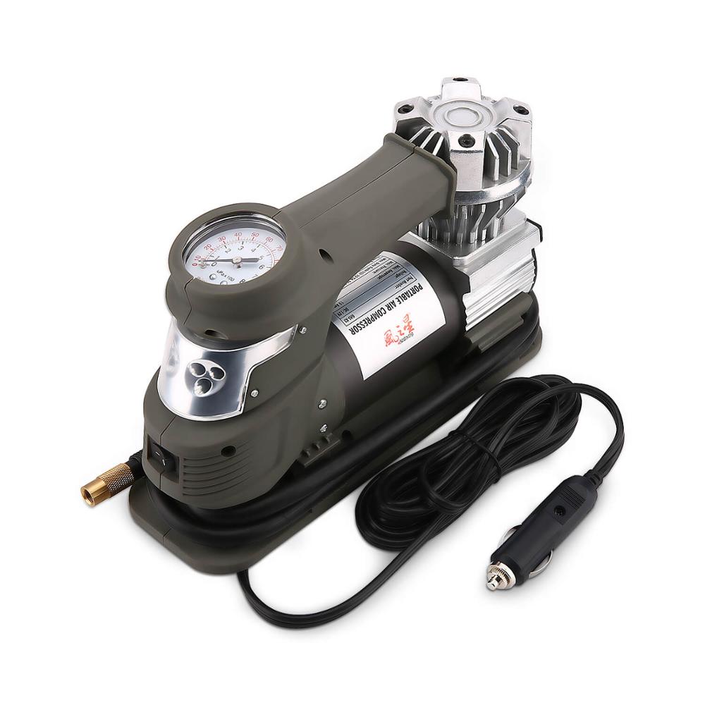 Портативный воздушный насос dc 12 В 120 psi, портативный воздушный компрессор для шин с разъемом для сигареты, Мощный насос для шин
