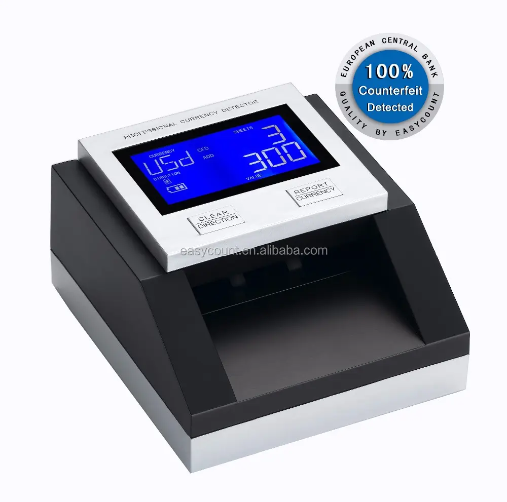 EC350 Professional money detector automatic,For world wide USD,Euro,CHF,GBP,LEB,SEK,PLN,INR,CFA,ZAR other more