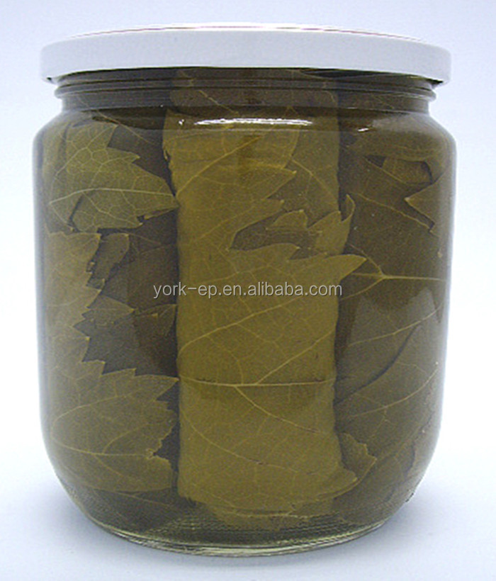 High quality canned salty vine leaves