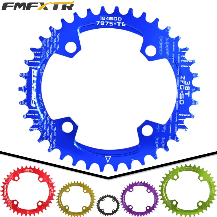 FMFXTR MTB Oval Chain Ring 104BCD Narrow Shaped Sprocket Wide Bicycle Gear Crankset Parts For 32-42T Mountain Bike Crank