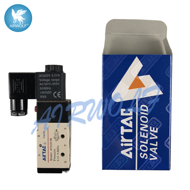 Airtac клапан 4 в серии 4V210-08 4V210-06 4V220-08 4V230C/E/P-08 Соленоидный клапан