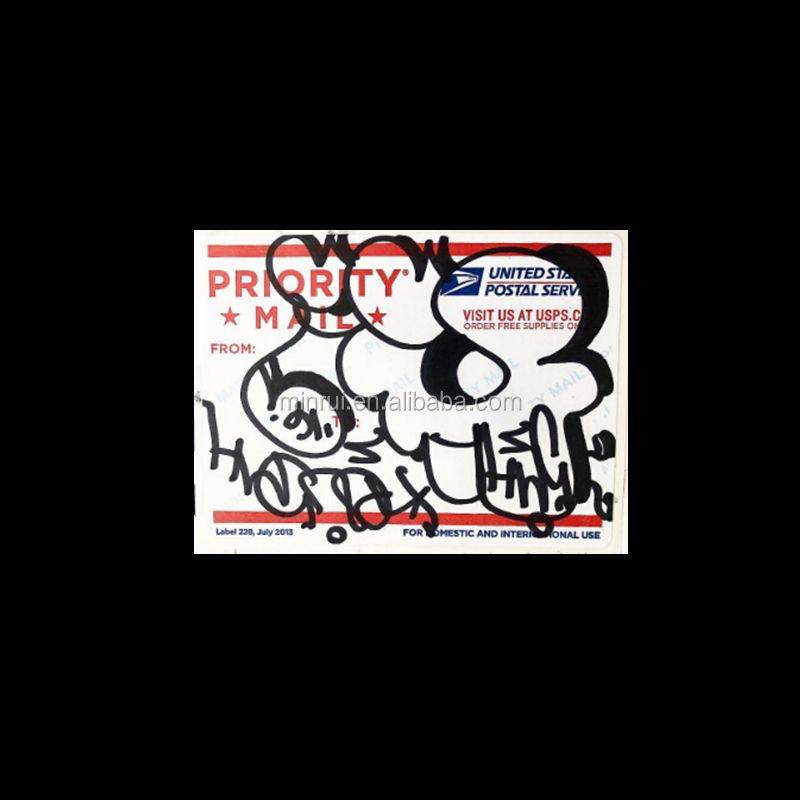 Hot Sale Silk Screen Printed Priority Mail Blank Writable Vinyl Eggshell Sticker