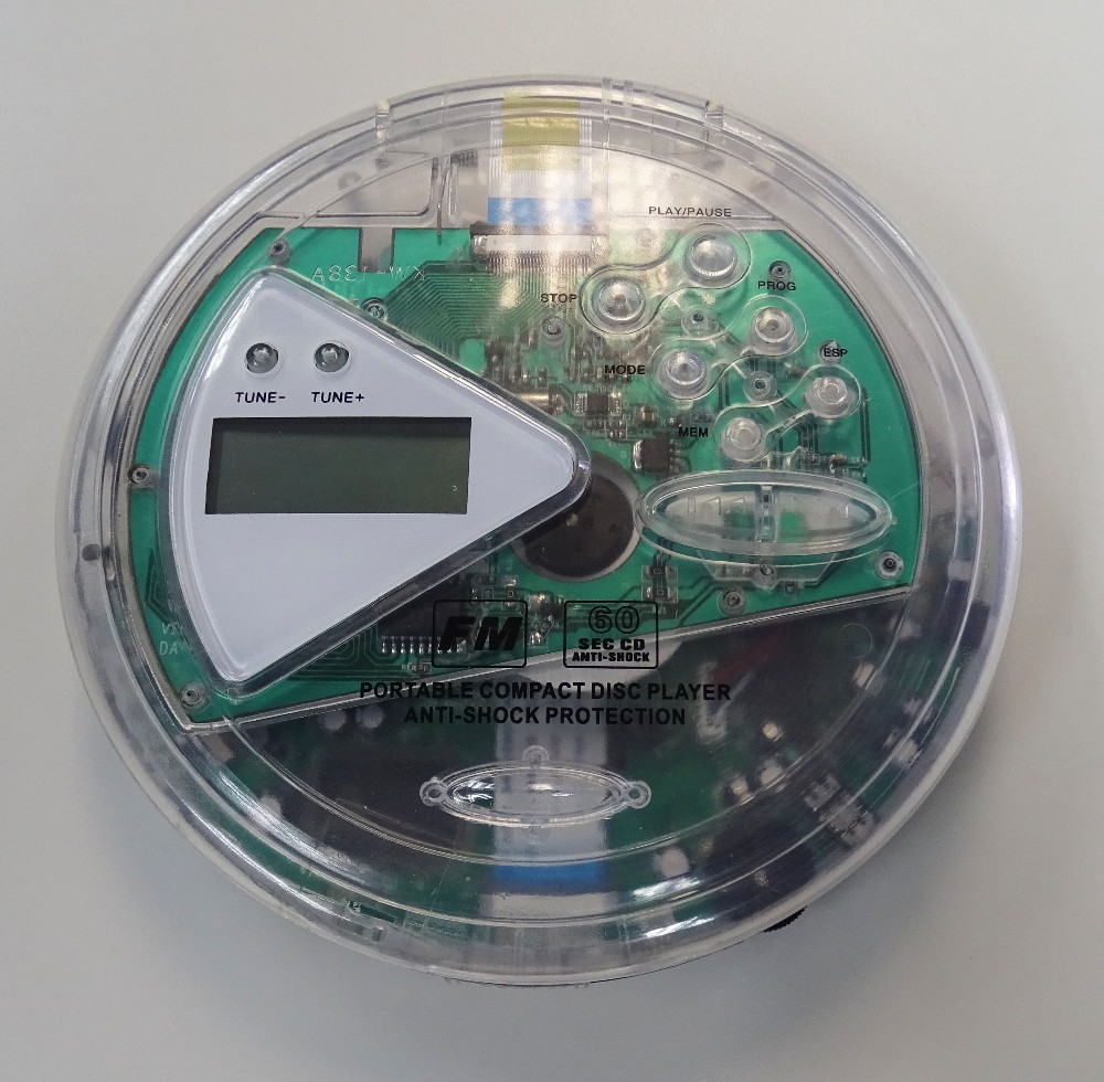 Персональный CD Discman CD/MP3-плеер (прозрачный)