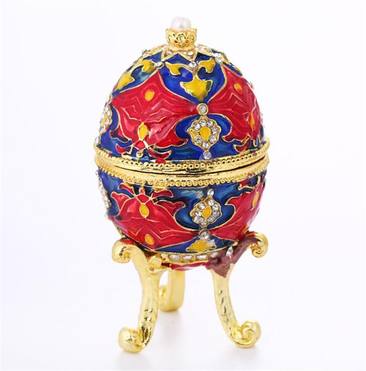 Модная Пасхальная шкатулка в форме яйца Faberge из сплава для свадебного подарка