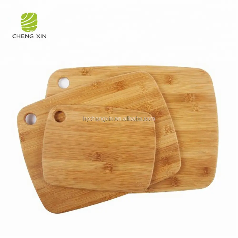 Kitchen items 3-piece bamboo cutting board set for vegetable fruit meat