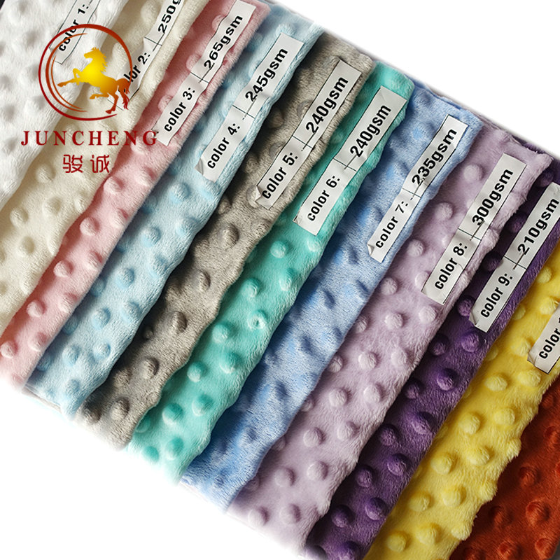 340gsm Polyester soft cuddle minky fabric for wholesale