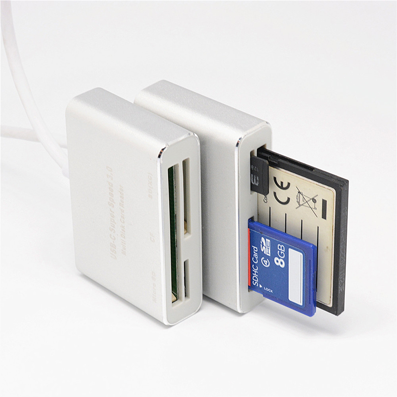 Алюминиевый сплав Тип C концентратор CF/SD Card Reader