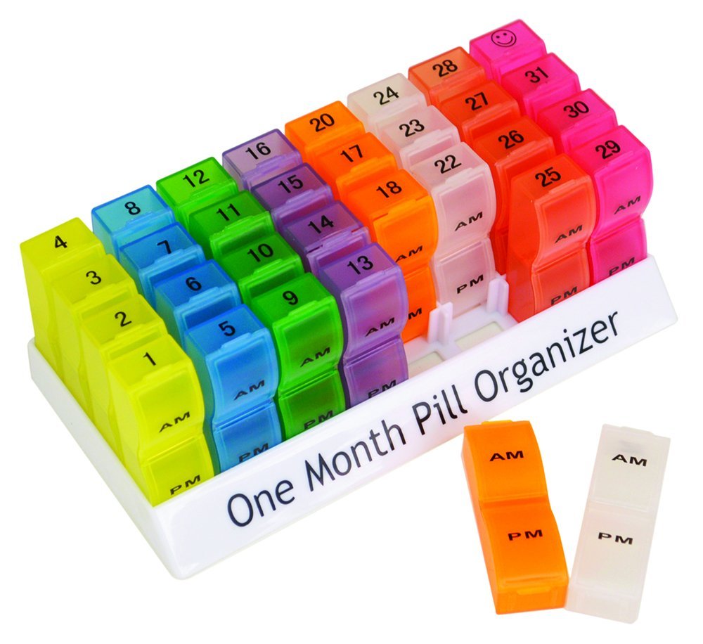 Ежемесячно Pill Организатор 31 Дней Pill Box Организатор