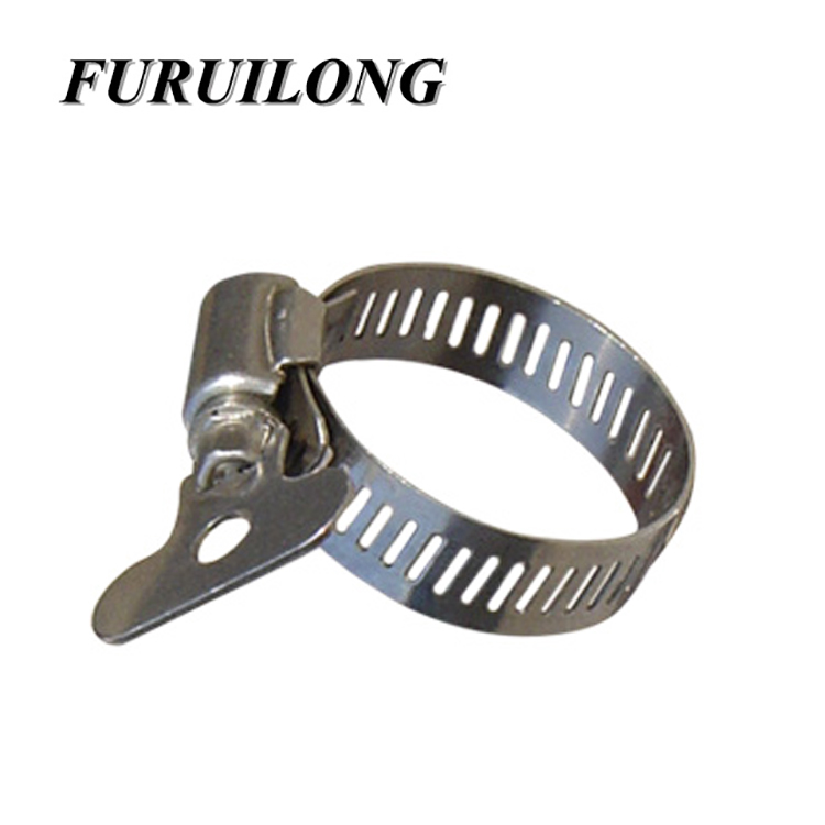8mm band width size 16mm -25mm ss201 car spring iron hose clamp