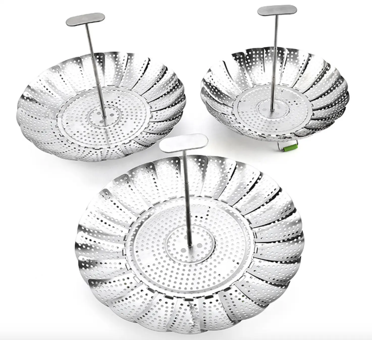 Hot Sale Steamer Basket Stainless Steel Vegetable Steamer Basket Folding Steamer Expandable to Fit Various Size Pot