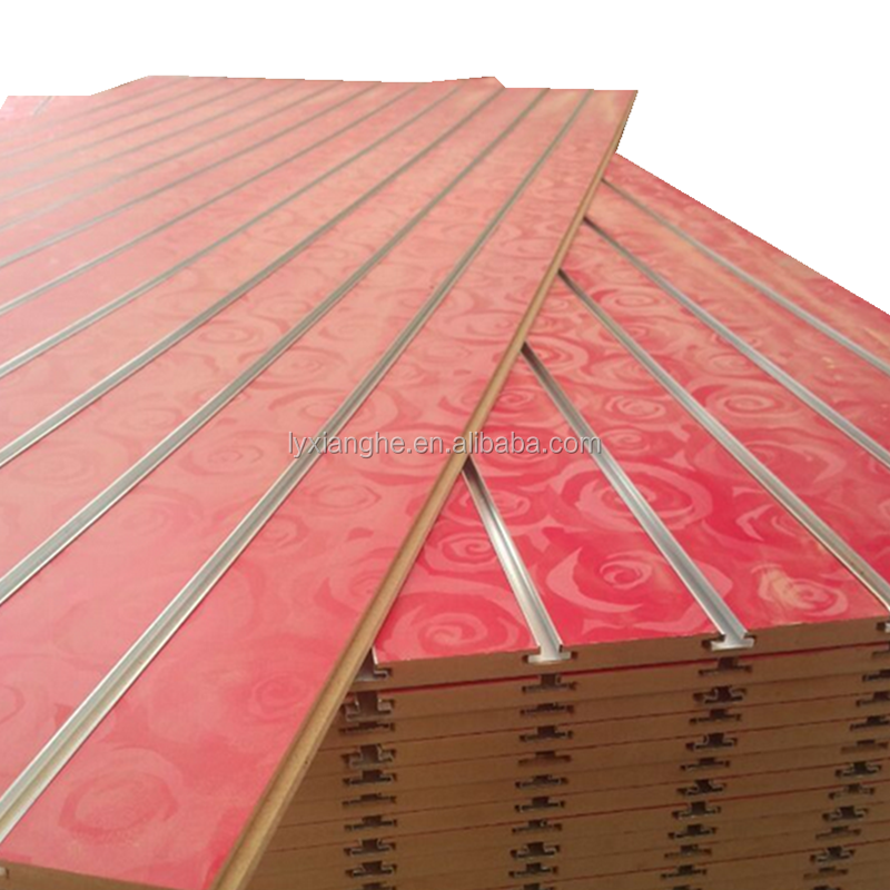 Рифленая панель MDF для магазина, слот MDF