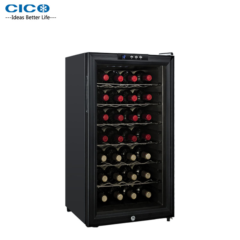 JC-65BS 28 бутылок светодио дный светодиод Temp. Control Free-standing винный шкаф