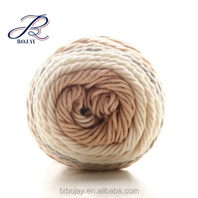 Multi-colored 45% Cotton 55% Acrylic Blend Yarn Hand Knitting Sweater Cheap Crochet Rainbow Fancy Wholesale Yarn Factory Supply