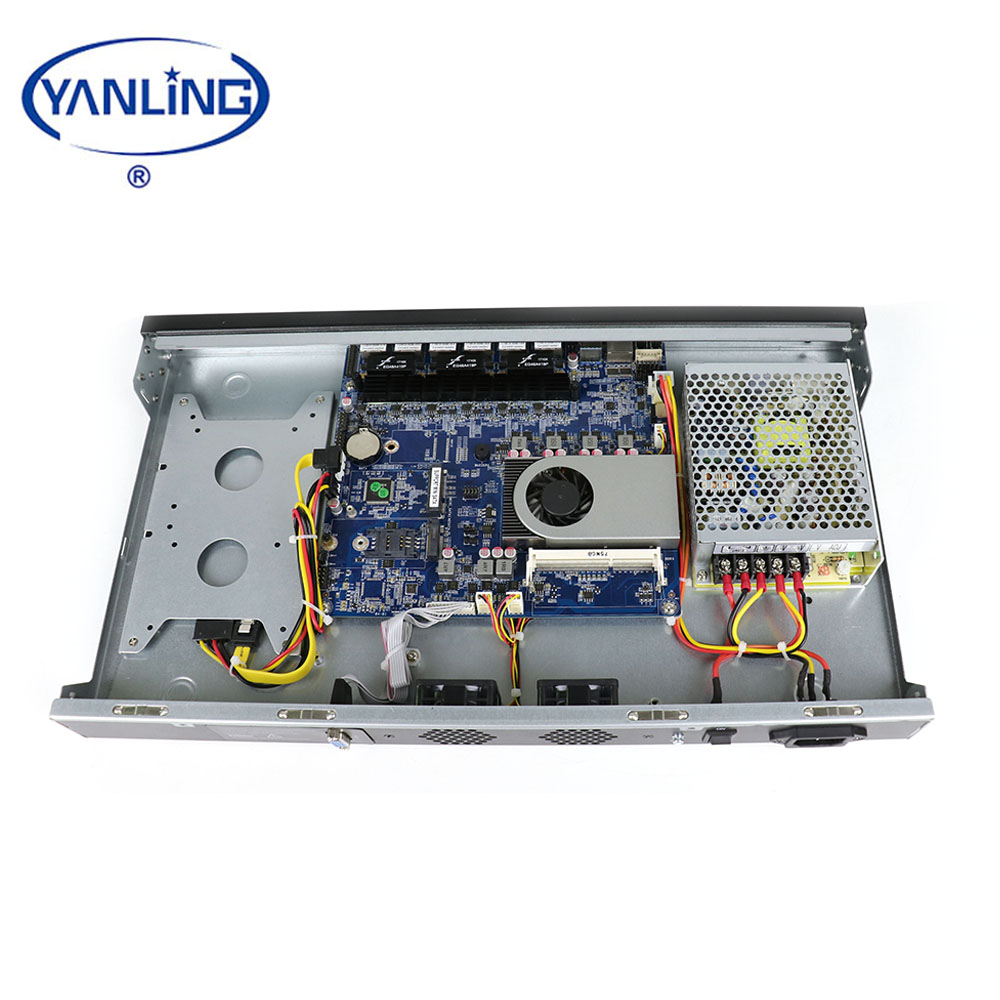 1U Rackmount компьютерный корпус и башня Intel 3855U 6 Lan Мини ПК Поддержка AES-NI