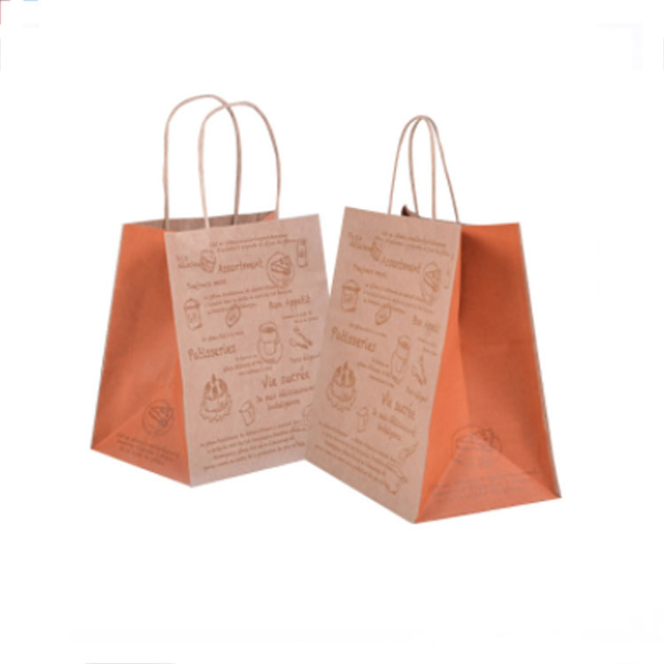 Factory Supply Superior Quality Kraft Paper Tote Bag Food Packaging