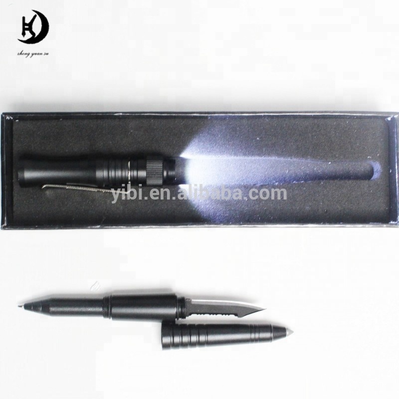 New design Hot selling tactical multifunctional pen defense with LED light and self defense pen for outdoor