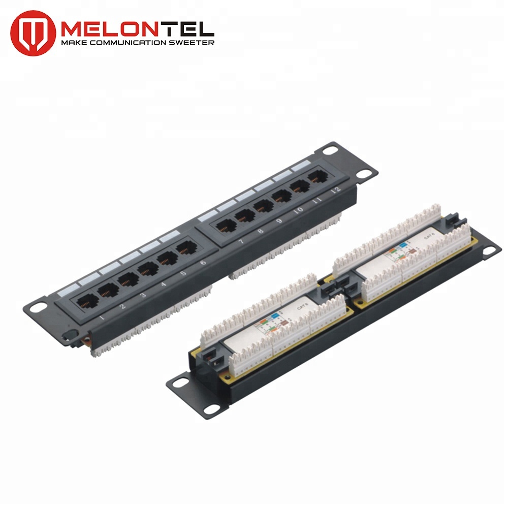 MT-4006A заводская цена 10 дюймов 1U стойку 12 порта Cat5e Cat6 патч-панель с 110 IDC