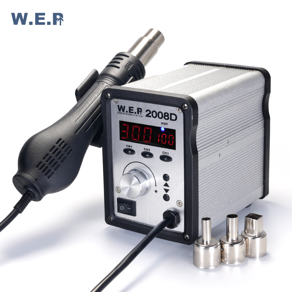WEP 2008D Термовоздушная паяльная станция air smd работы паяльной станции инструмент