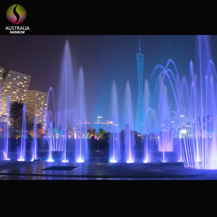 Large Dry Fountain Pump with Led Lights Music Dancing Water Fountain for Outdoor
