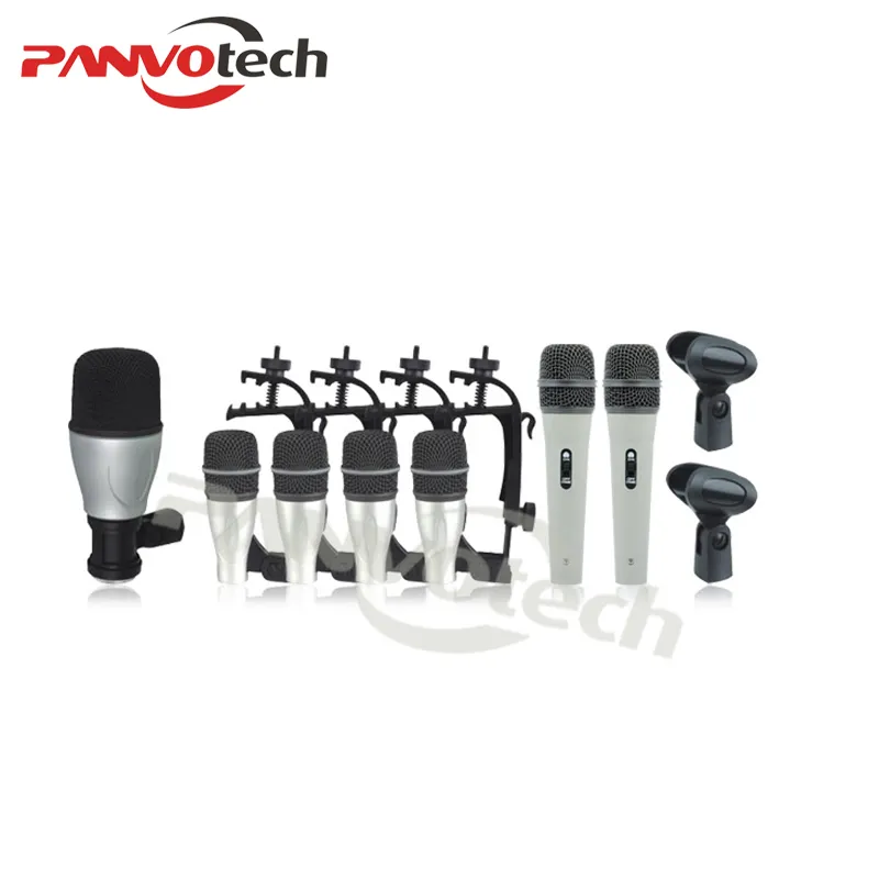 Panvotech Drum Mics DMK-7A Drum Microphone Kit 7 Pieces Handheld Microphone Wired / Microphone for Drum