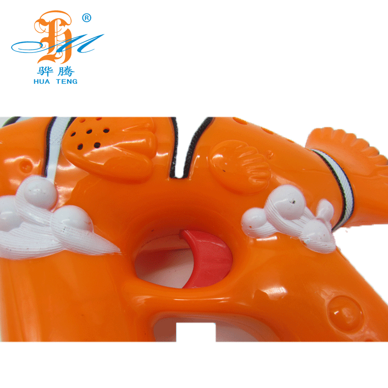 Оптовая продажа мыло bubble gun LT117 сплошной цвет Клоун Рыба пистолет с Свет и музыка