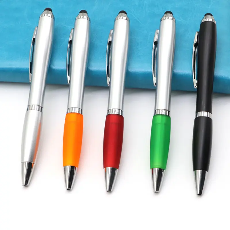 Ome Promotional Customized Logo Phone Holder/plastic Ballpoint Pen With Touch Screen
