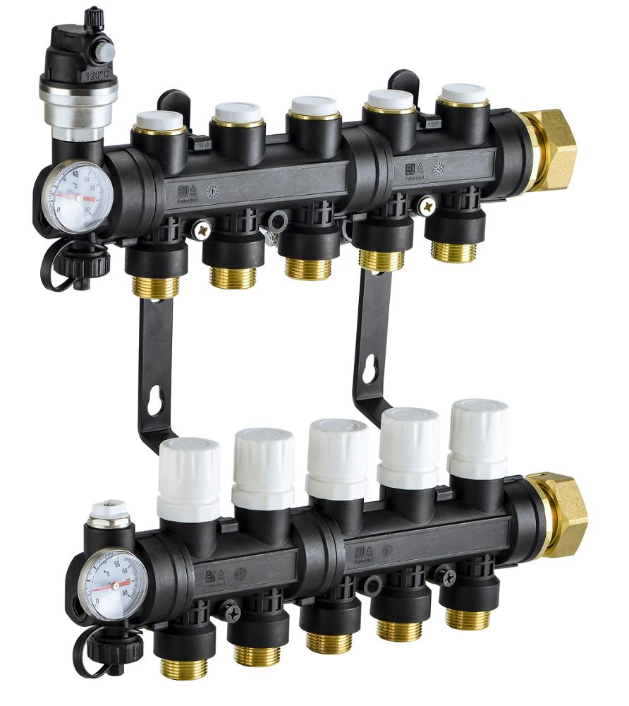 Big size Plastic manifold for underfloor heating system  G1 1/4"