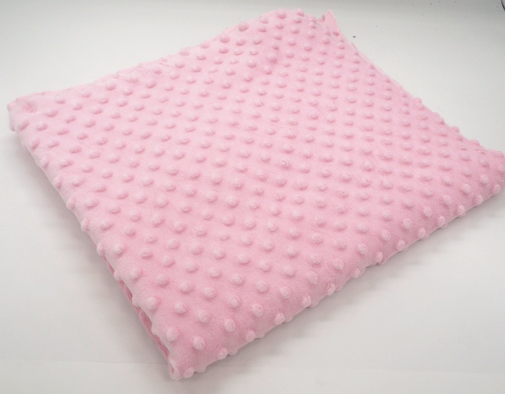 wholesale 100% polyester knit super soft minky dot fabric