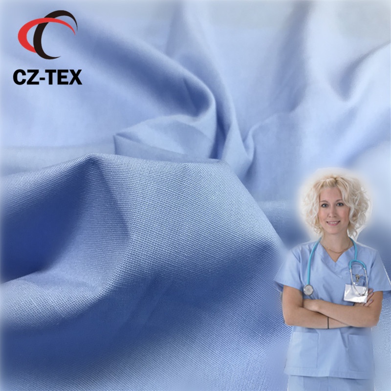 hot sale product TC poplin 65/35 scrub medical uniform fabric with high quality 4.25 oz