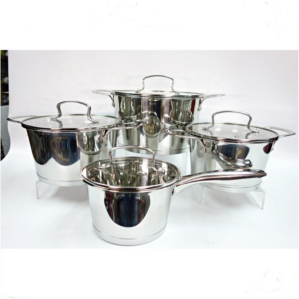 MSF 8pcs stainless steel kitchenware cookware with oblique body MSF-8505