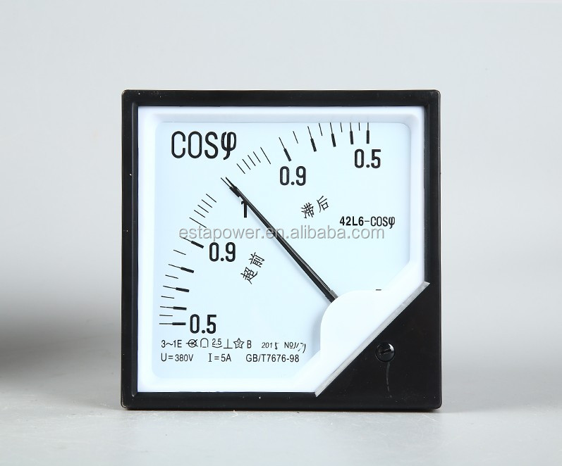 U = 380 В I = 5A измеритель коэффициента мощности COS 0,5-1-0,5