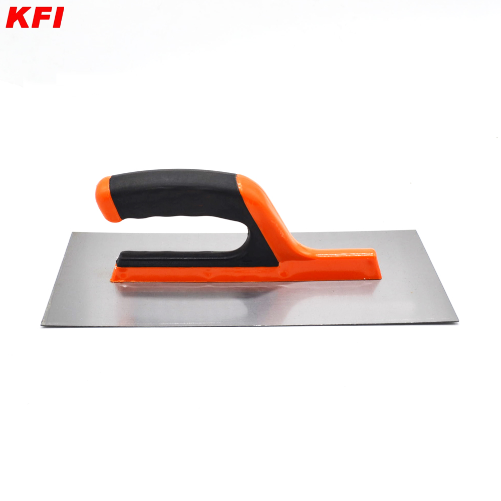 China supplier construction tools cold rolled steel material plastering trowel with plastic handle
