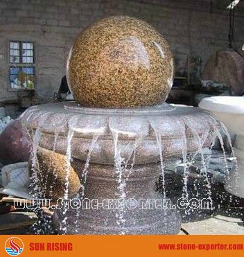 Большой фонтан воды