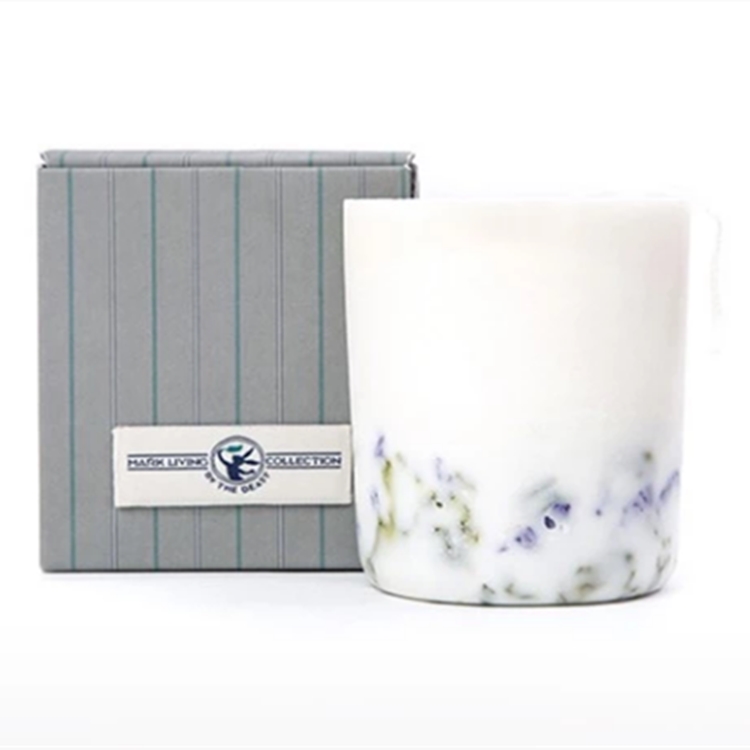 Wholesale Custom Dried Flower Pillar Paraffin Wax Scented Candle