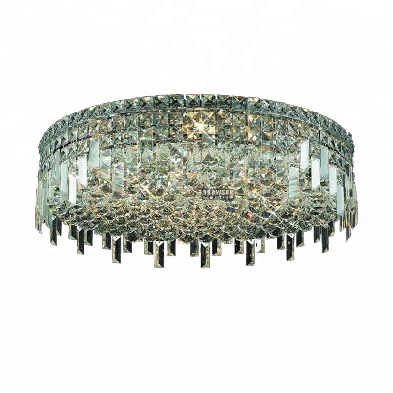 Завод Guzhen lighting, современный круглый хрустальный потолочный светильник
