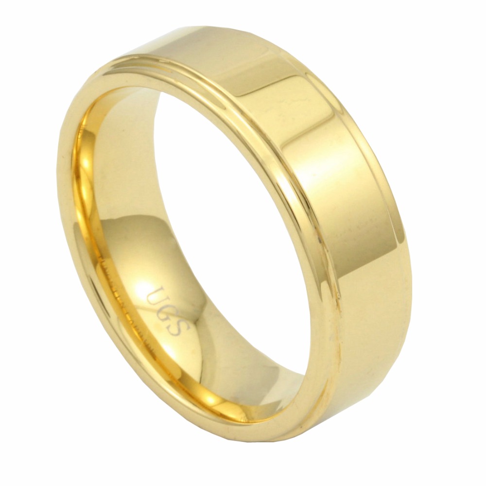 8 мм comfort fit IP gold alliance tungsten свадебные браслеты