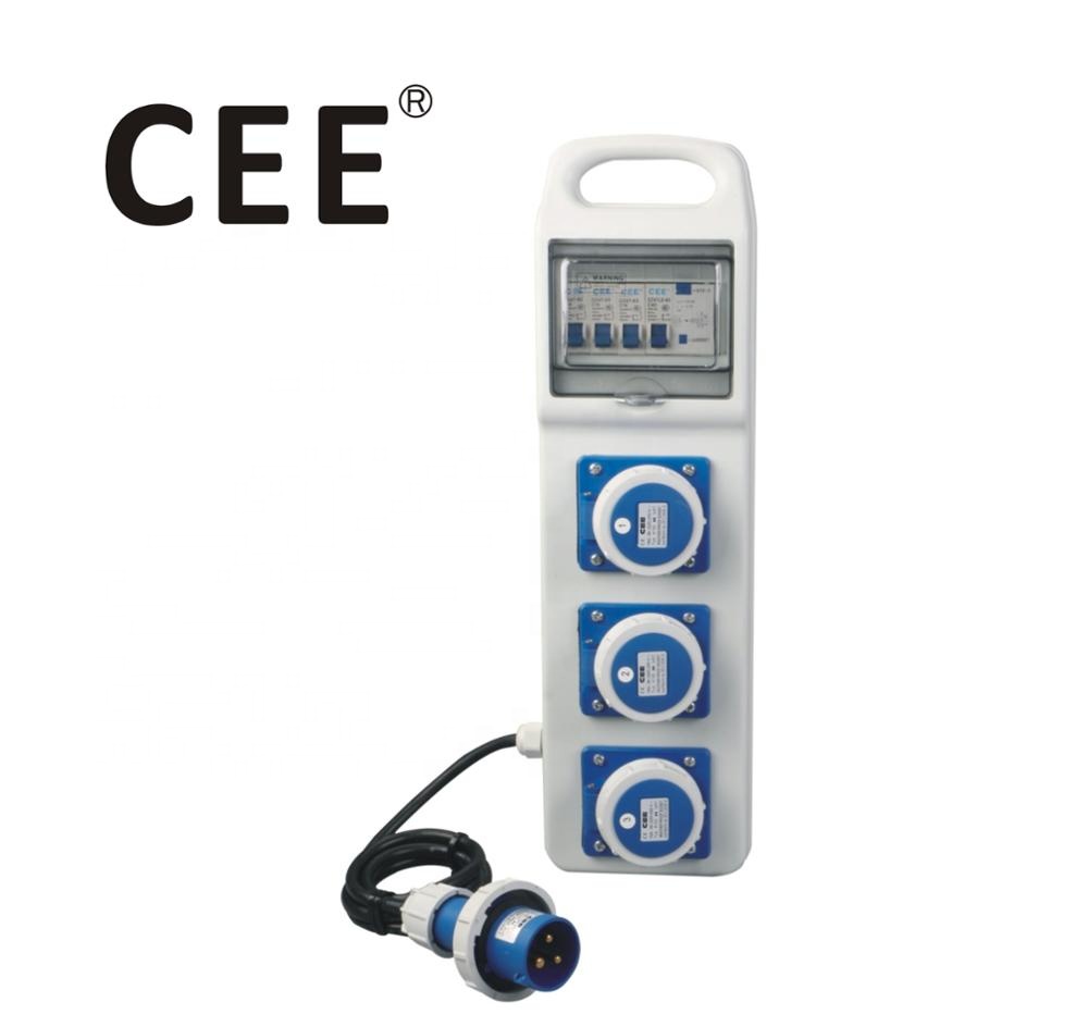 CEE multiple socket outlet portable distribution box