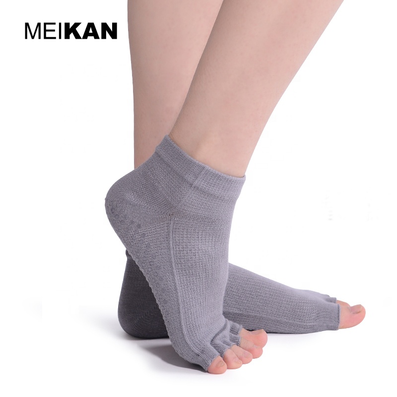 Носки MEIKAN, цветные хлопковые Нейлоновые женские носки для йоги, Нескользящие мягкие женские носки для йоги
