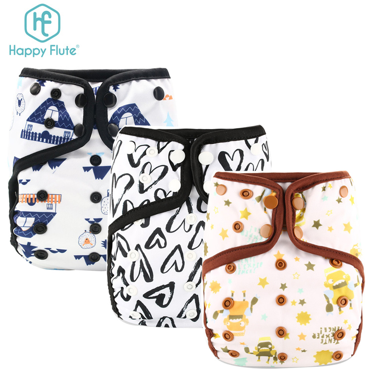 Eco friendly baby boy girl adjustable reusable cloth pocket diaper anti leak cloth diaper cover