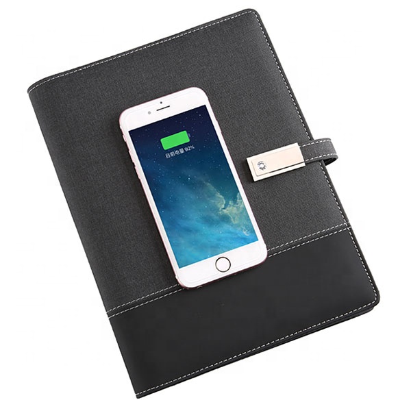 Планировщик дневник блокнот с внешним аккумулятором и usb флэш-накопителем Беспроводное зарядное устройство