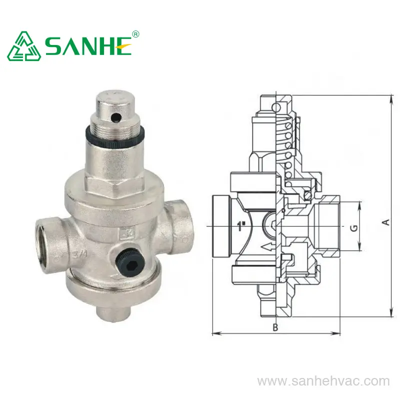 Pressure reducing valve for bronze