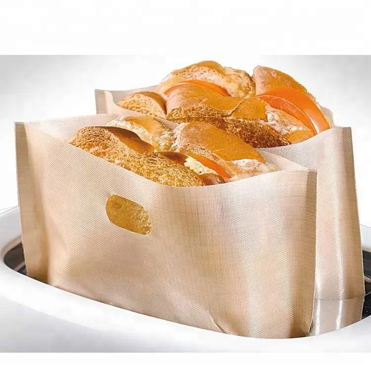 Reusable Easy to Clean Non Stick Toaster Bags for Sandwiches Pastries Pizza Slices