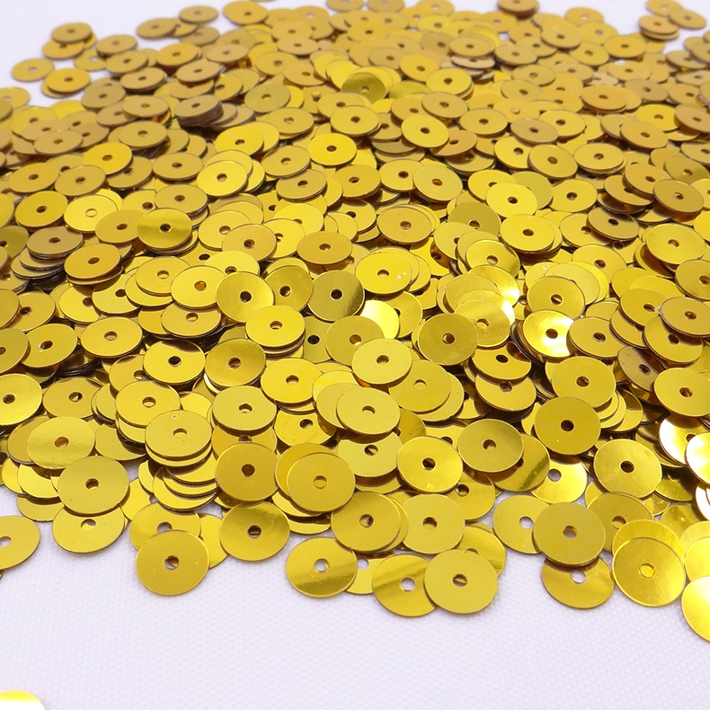 6 мм золотые и серебряные круглые Блестки Gitter Плоские Блестки для шитья пайетки для поделок одежды платья аксессуары для украшения 500 г