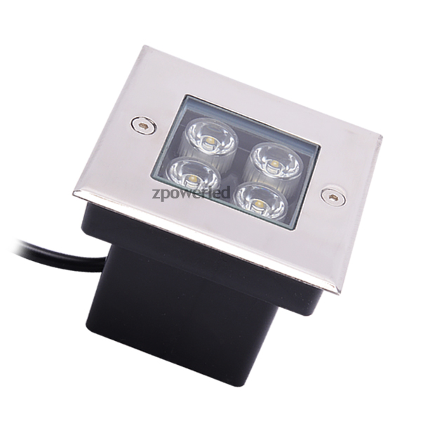 Низкое напряжение квадратный дизайн 4 Вт светодио дный led inground пол свет
