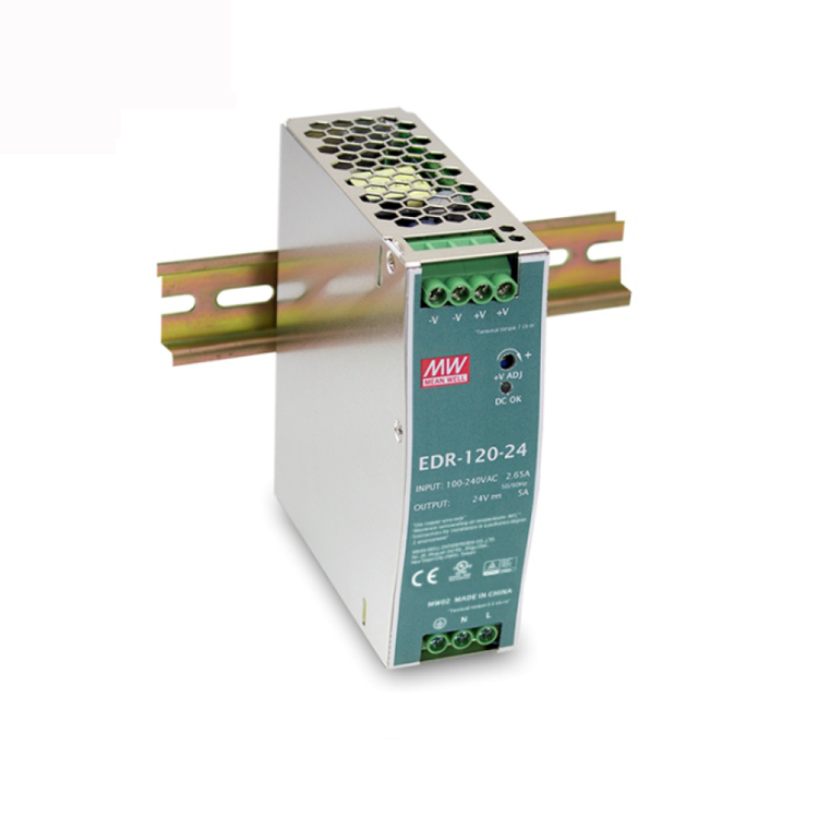 120 Вт Meanwell din-рейка импульсный источник питания 24В 5А EDR-120-24